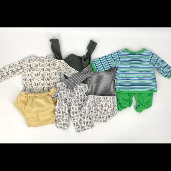 Lot 4 newborn baby boy Carter’s Circo Fuzzibunz - Picture 6 of 10